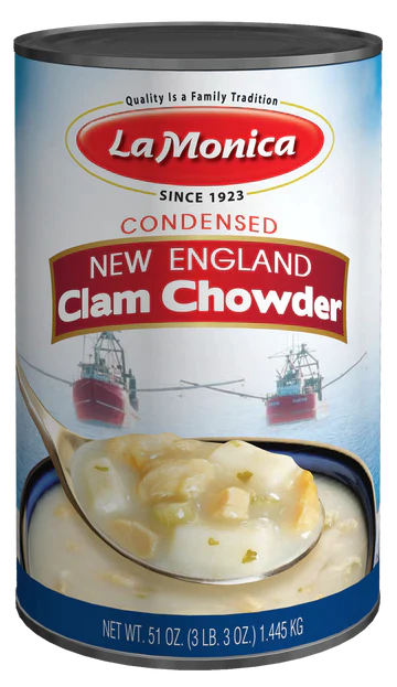 LaMonica New England Clam Chowder, Condensed, 51 Oz. (2 Pack)